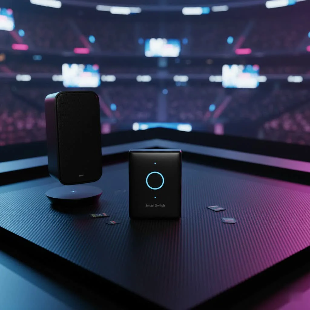 Smart power switch installed in a modern home