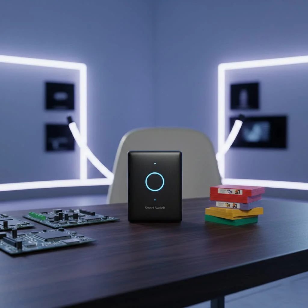 Smart lamp switch controlling home lighting