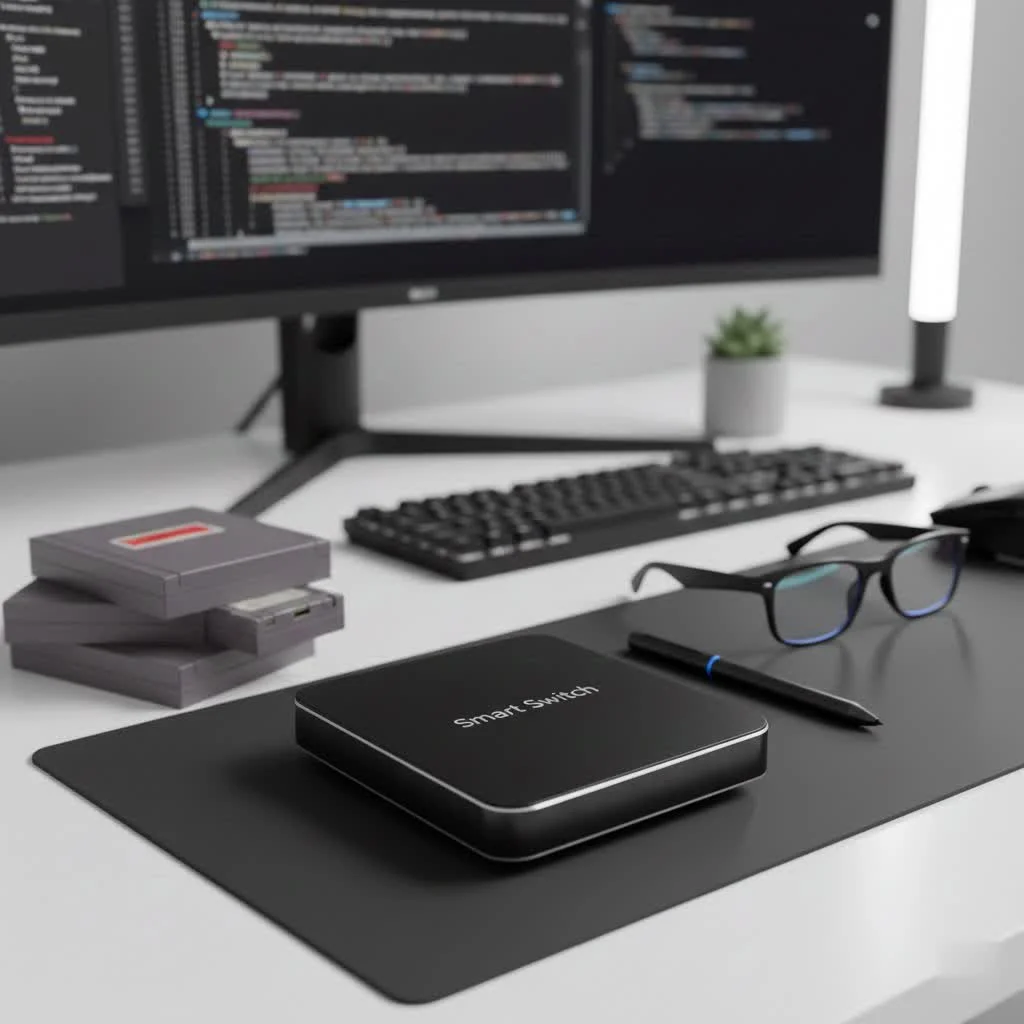 Smart switch for ceiling fan installed on a wall